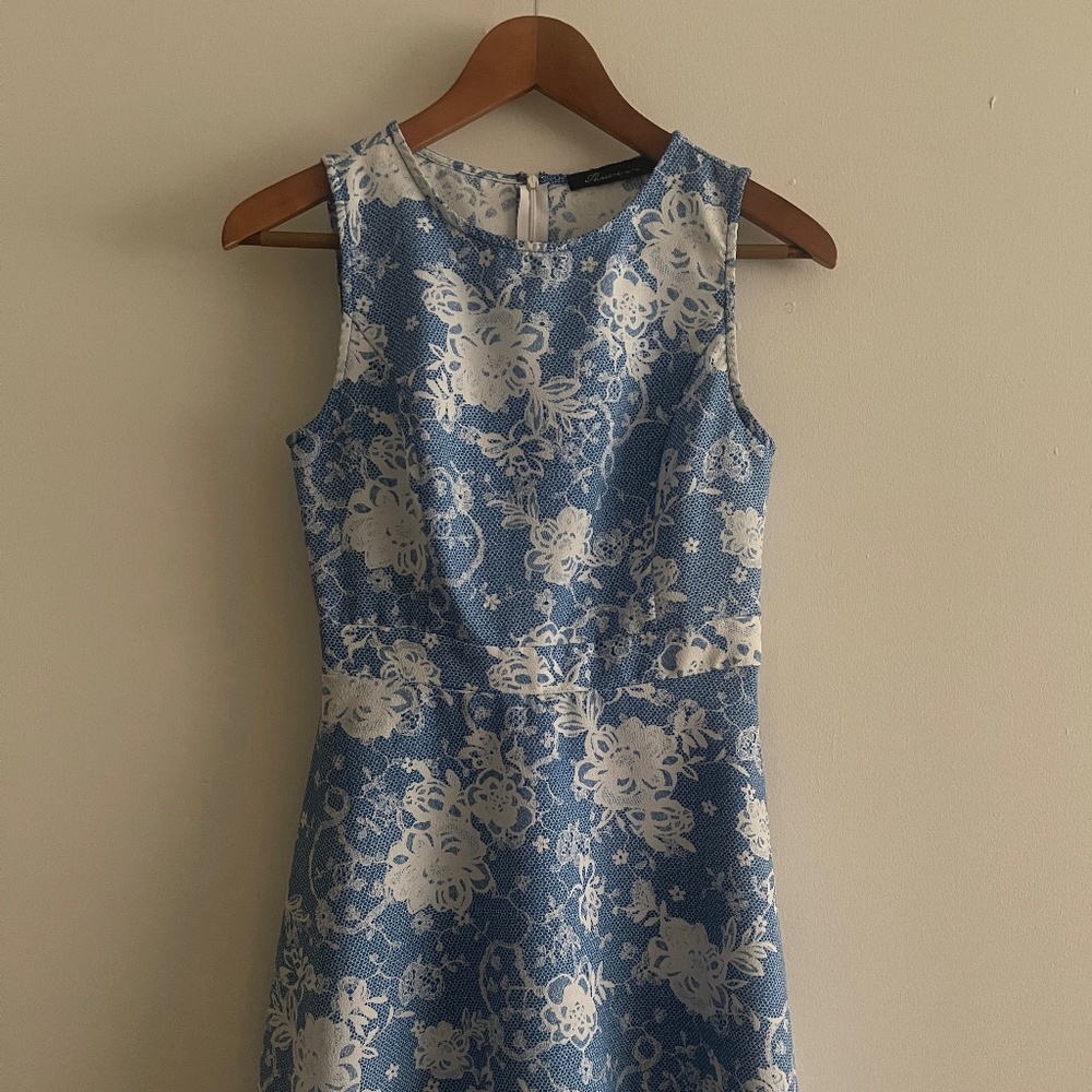 Blue&White Floral Dress